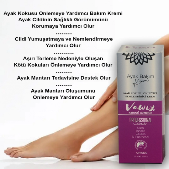 Vawix Ayak Kokusu Önleyici- Nemlendirici Krem